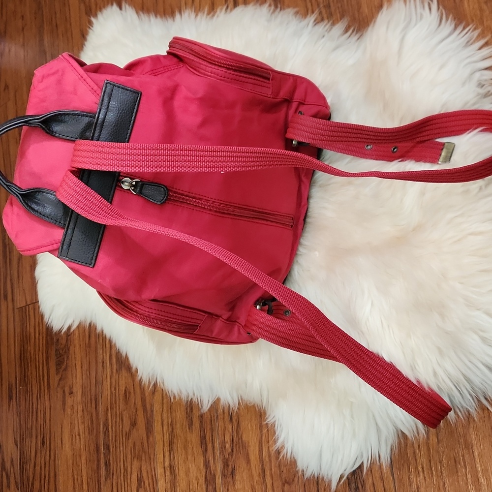 Liz Claiborne Red Mini Backpack - Picture 4 of 5